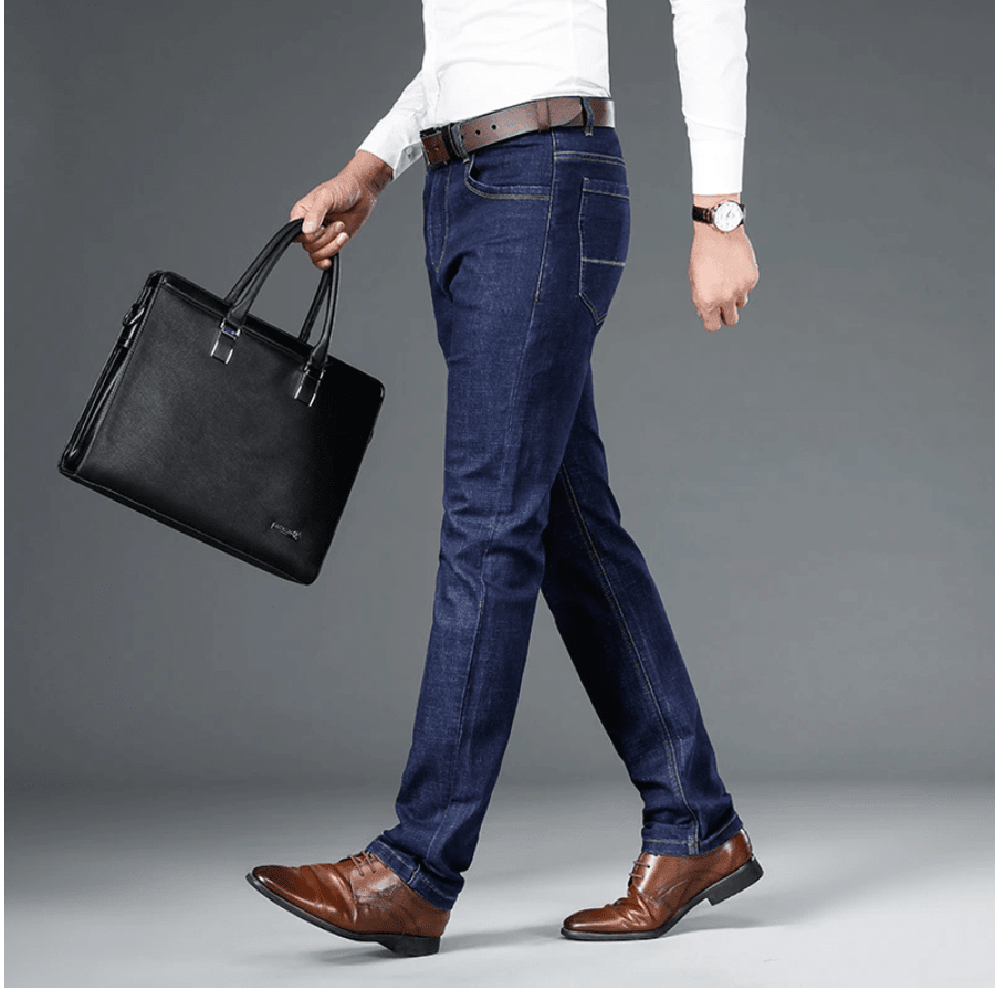 STRAIGHT REGULAR BLUE STRETCH DENIM TROUSERS (PACK OF 2)