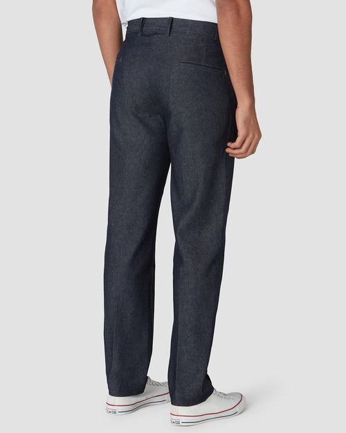 Indigo Drape // Pleated Denim Chinos